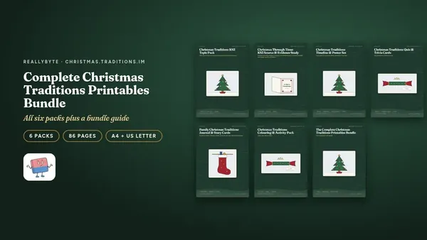 Cover of the Christmas printables bundle from christmas.traditions.im